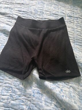 ALO Yoga Black High-Rise Bike Shorts